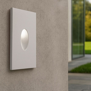 Segnapasso led da incasso a parete per esterno bianco 3w 3000k