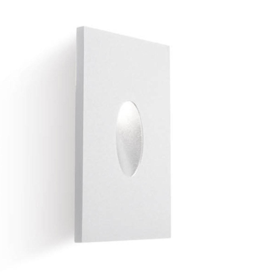 Segnapasso led da incasso a parete per esterno bianco 3w 3000k