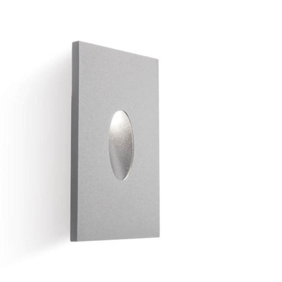 Segnapasso da incasso a parete grigio led 3w 3000k per esterno ip65