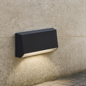 Segnapasso a parete per esterni led 2w 4000k grafite ip65