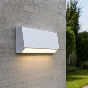Segnapasso led da esterno a parete squadrato bianco 4w 4000k