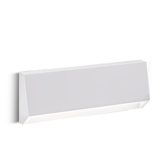 Segnapasso led da esterno a parete squadrato bianco 4w 4000k