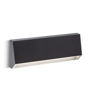 Segnapasso a parete per esterno led 4w 4000k squadrato grafite
