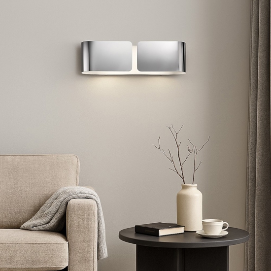 Clip ap2 small applique design moderna cromo ideal lux