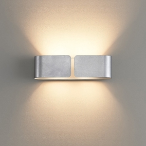 Ideal lux clip ap2 small applique da parete foglia argento