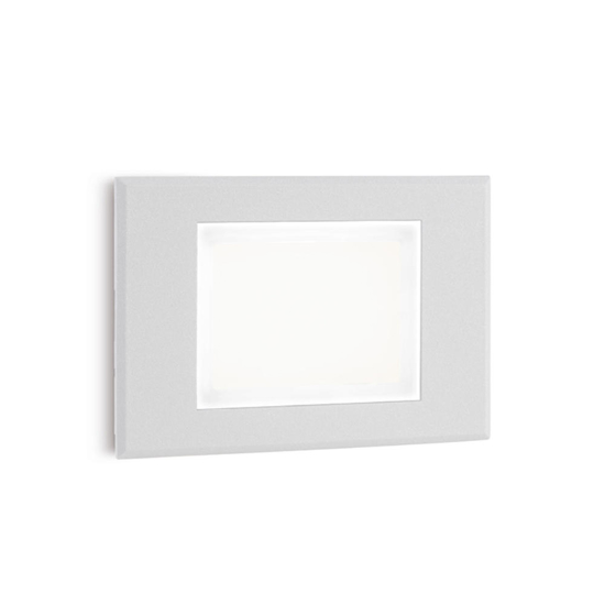 Segnapasso bianco per esterno da incasso a parete led 3w 4000k