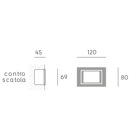 Segnapasso bianco per esterno da incasso a parete led 3w 4000k