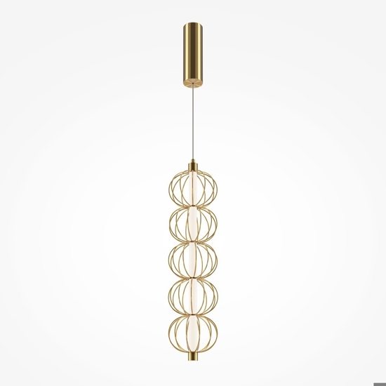 Maytoni golden cage lampada a sospensione led 3000k design elegante