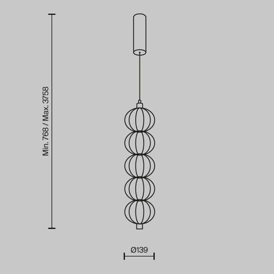 Maytoni golden cage lampada a sospensione led 3000k design elegante