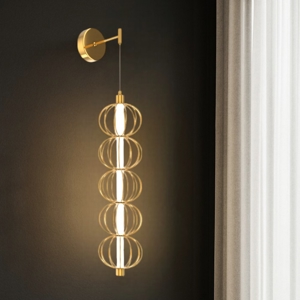 Maytoni golden cage applique da parete pendente led 3000k