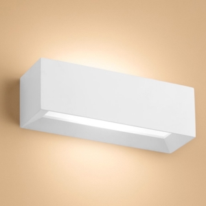 Applique di gesso hermione sforzin rettangolare bianca