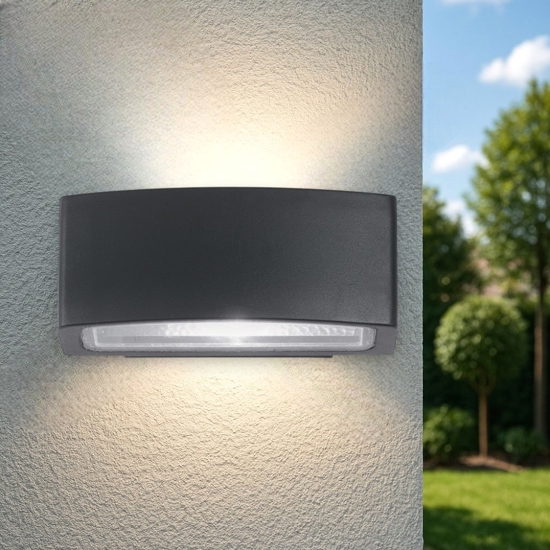 Andromeda ap1 applique da esterno ip55 antracite ideal lux