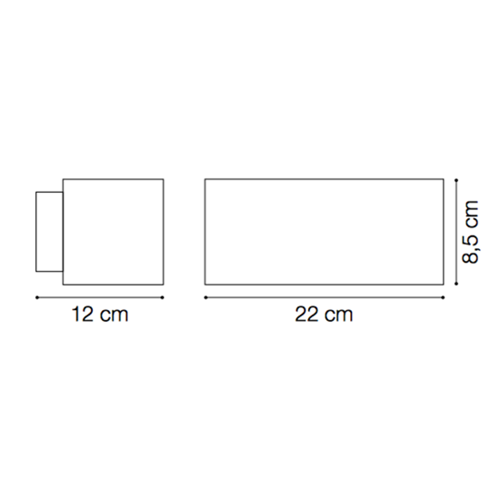 Andromeda ap1 applique da esterno ip55 antracite ideal lux