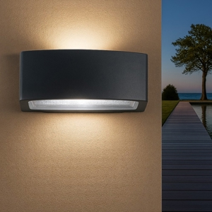 Applique da esterno andromeda ap1 nero ideal lux