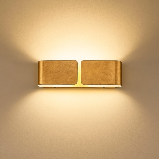 Clip ap2 applique per interno foglia oro design moderno ideal lux
