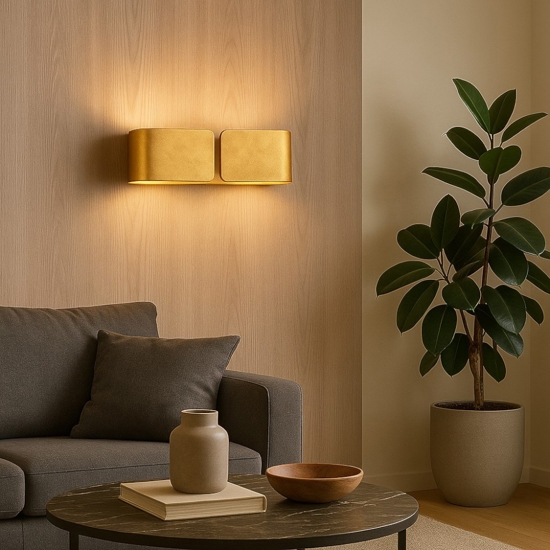 Clip ap2 applique per interno foglia oro design moderno ideal lux