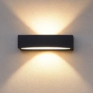 Applique da esterno andromeda ap2 nero ideal lux rettangolare