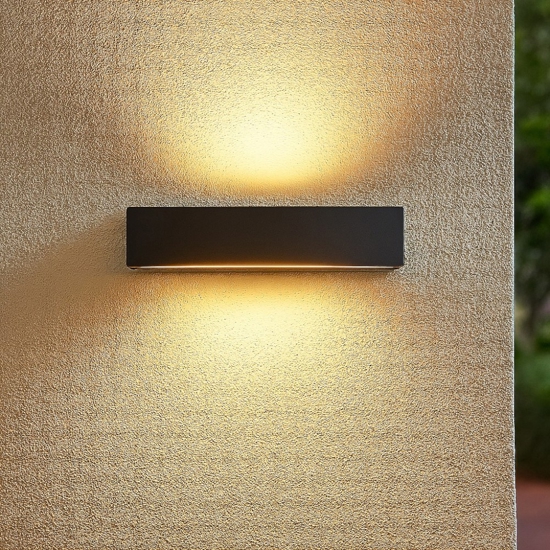 Applique da esterno andromeda ap2 nero ideal lux rettangolare