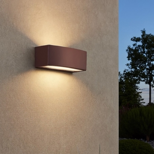 Andromeda ap1 coffee applique da esterno marrone ideal lux