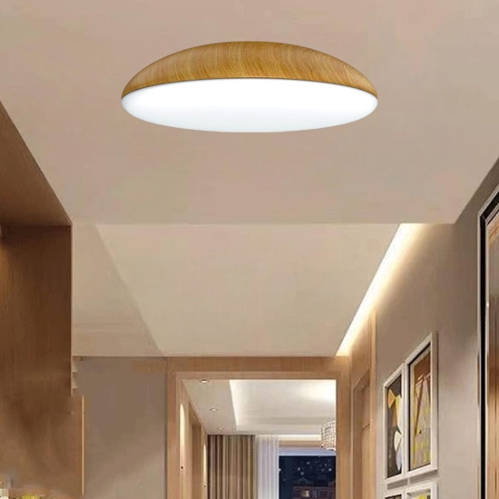 Plafoniera wood per cucina moderna 50cm effetto legno