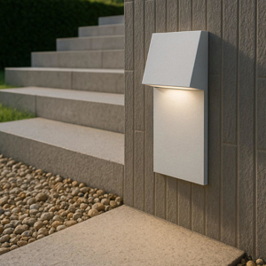 Segnapasso da esterno led 3w 4000k per incasso parete bianco ip65