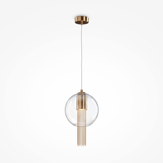 Maytoni flusso lampada a sospensione per cucina con paralume in vetro