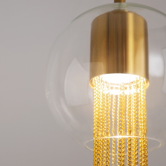 Maytoni flusso lampada a sospensione per cucina con paralume in vetro