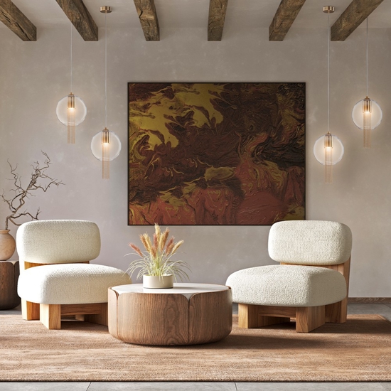 Maytoni flusso lampada a sospensione per cucina con paralume in vetro