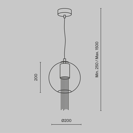 Maytoni flusso lampada a sospensione per cucina con paralume in vetro