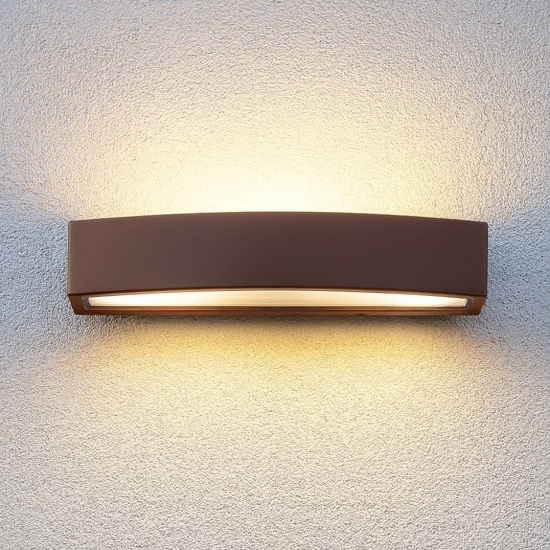 Applique da esterno marrone andromeda ap2 cofee ideal lux
