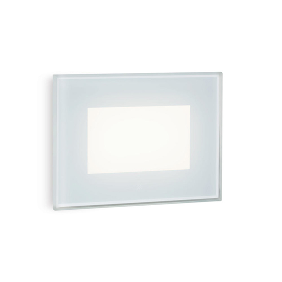 Segnapasso led per esterno incasso a parete bianco 3w 3000k