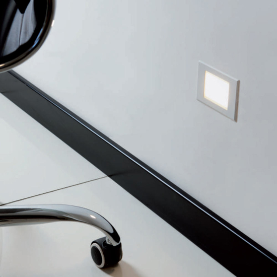 Segnapasso led per esterno incasso a parete bianco 3w 3000k