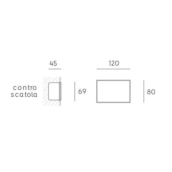 Segnapasso led per esterno incasso a parete bianco 3w 3000k