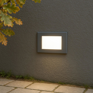 Segnapasso per esterno a incasso parete grafite led 3w 4000k ip65