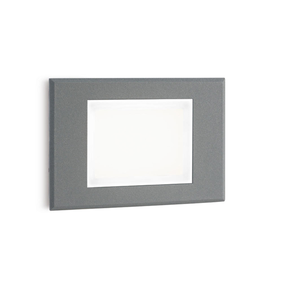 Segnapasso per esterno a incasso parete grafite led 3w 4000k ip65
