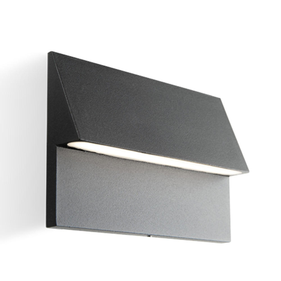 Segnapasso per esterni grafite led 3w 4000k da incasso a parete ip65