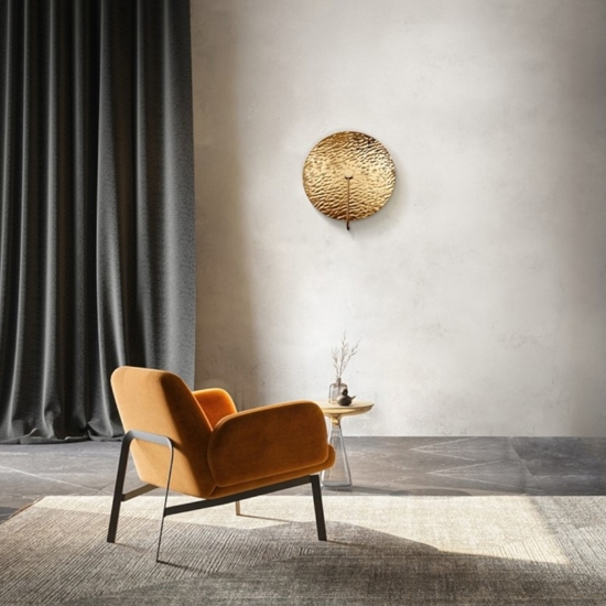 Maytoni mare applique da parete con paralume lavorato tondo