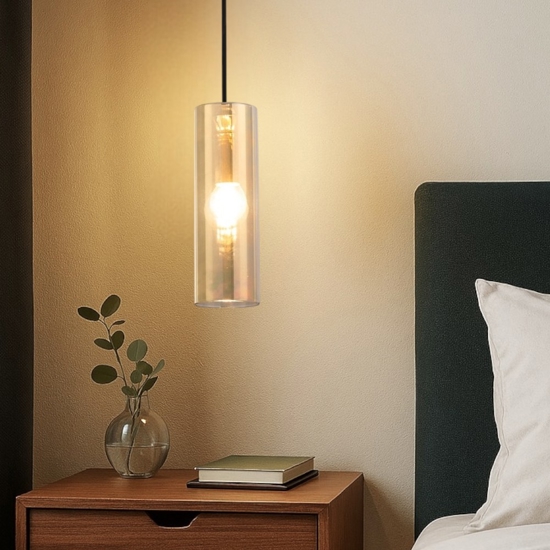 Maytoni gioia lampada a sospensione per comodino moderna cilindrica