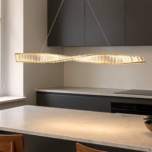 Maytoni krone lampadario da cucina effetto cristallo led 3000k