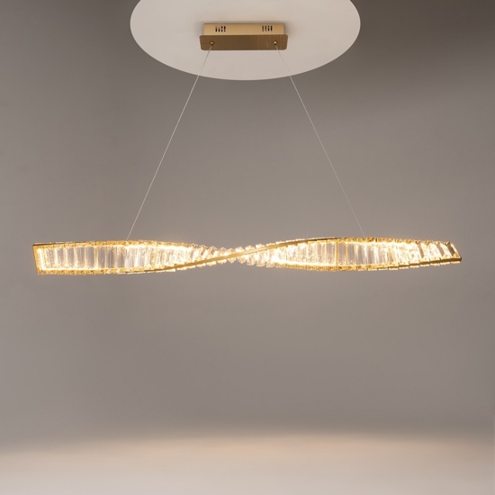 Maytoni krone lampadario da cucina effetto cristallo led 3000k