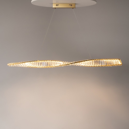 Maytoni krone lampadario per cucina colore oro led 3000k