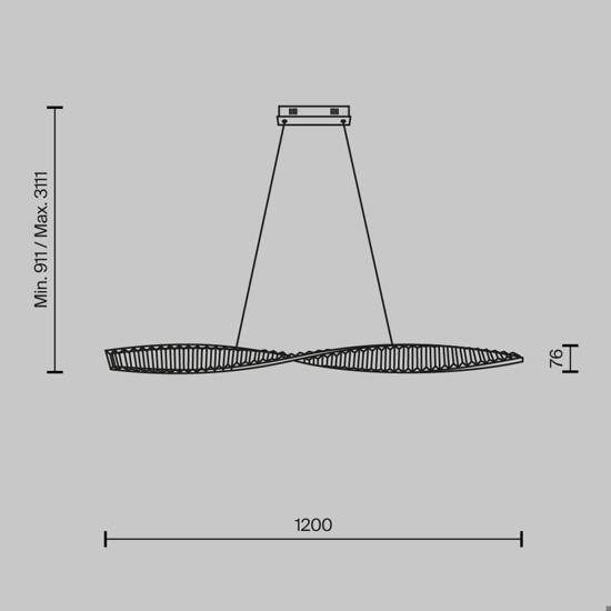 Maytoni krone lampadario per cucina colore oro led 3000k