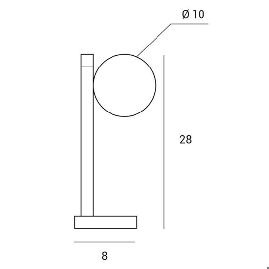 Pomi miloox lampada da comodino moderna oro vetro bianco