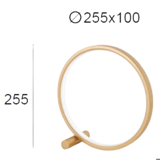 Lampada da comodino abat-jour rotonda oro led 13w 3000k fp
