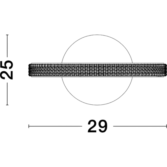 Abat-jour led lampada da comodino cerchio moderna nera