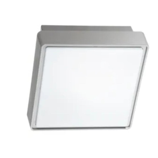 Plafoniera da esterno grigio 22cm quadrata ondaluce