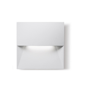 Segnapasso bianco da esterno led 8w 3000k da incasso a parete