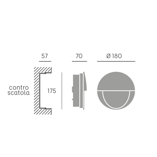 Segnapasso led rotondo da incasso a parete bianco per esterno 8w 3000k