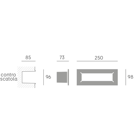 Segnapasso bianco da incasso a parete per esterno led 12w 40000k ip65