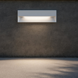 Segnapasso per esterni bianco led 6w 4000k incasso a parete